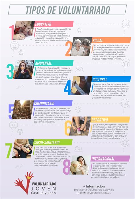 infografía sobre tipos de voluntariado para personas mayores