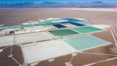 mapa del Salar de Atacama y plantas de procesamiento de litio de SQM
