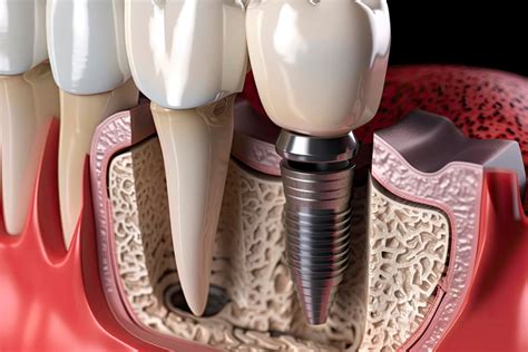 Esquema de la limpieza de implantes dentales