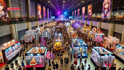 Fotografía de personas con credenciales en una convención de anime