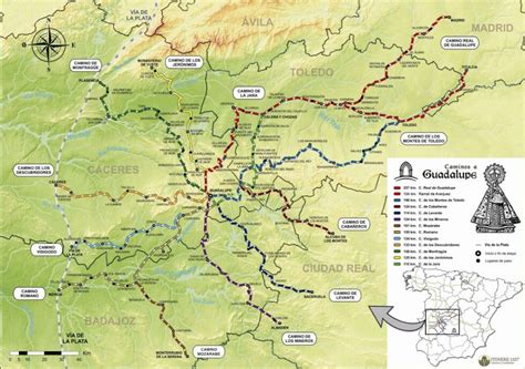 Mapa mostrando las principales rutas de peregrinación a Roma durante los Jubileos