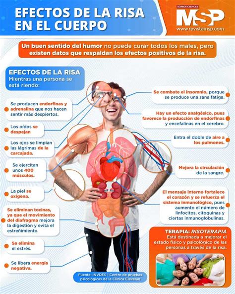 Diagrama: Efectos de la risa en el sistema cardiovascular e inmunológico
