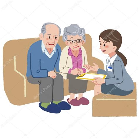 ilustración de un adulto mayor recibiendo asesoría legal o apoyo