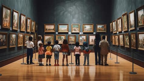 Foto de adultos mayores en un museo o sitio cultural, observando una obra de arte o exposición