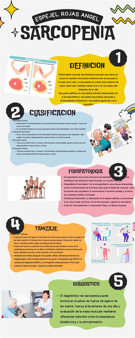 Infografía sobre sarcopenia y sus efectos