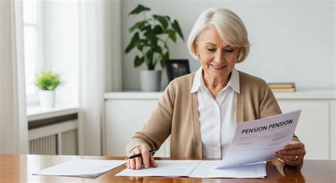 Persona mayor sonriendo mientras revisa documentos para una postulación.
