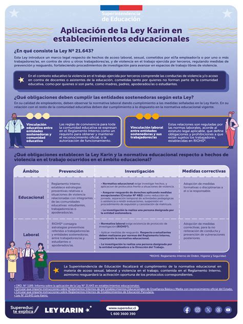 Esquema sobre los pilares de la Ley Karin para la protección laboral