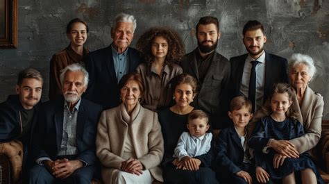 Fotografía de una familia multigeneracional, destacando la presencia y el cariño de los abuelos.