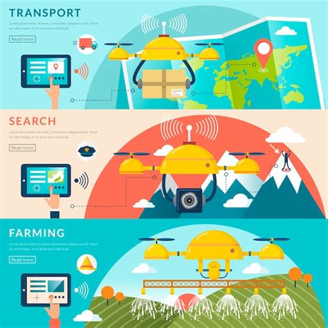 Esquema de las aplicaciones de drones en diferentes industrias