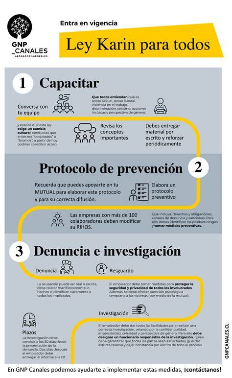 Esquema de las principales disposiciones de la Ley Karin en la prevención del acoso laboral