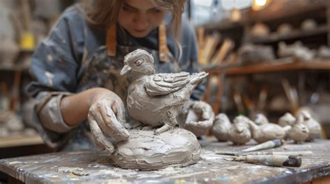 Imagen de una persona creando una escultura con arcilla, mostrando concentración y disfrute.