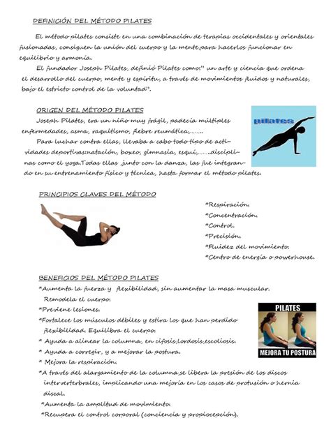 Esquema: Principios del Método Pilates adaptados para la discapacidad visual