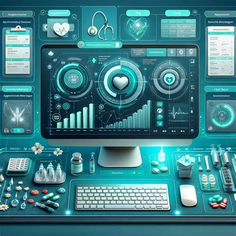 Representación de software de gestión médica en tableta. Fotografía de DC Studio en Freepik.
