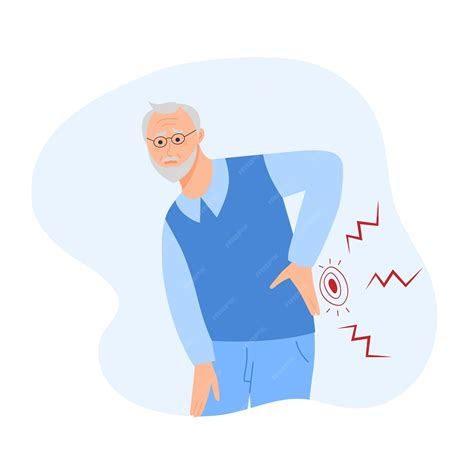 Imagen ilustrativa de un adulto mayor con dolor de espalda después de un esfuerzo físico