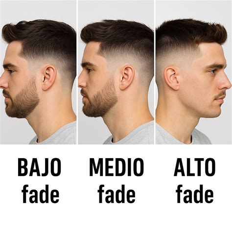 Infografía: Diagrama de los diferentes tipos de degradado (low, mid, high fade)