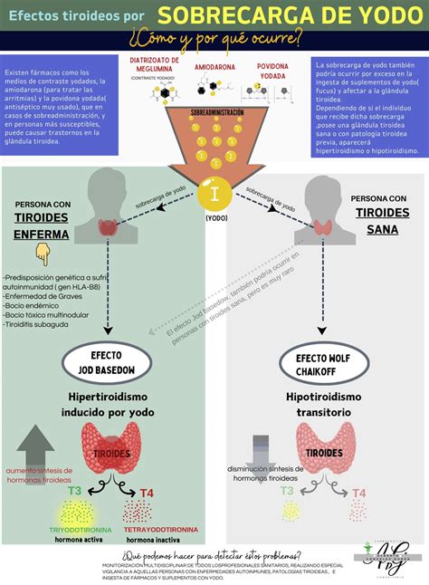 Gráfico explicando los efectos sistémicos del yodo absorbido