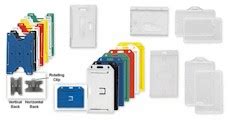 variedad de porta credenciales y accesorios para identificación