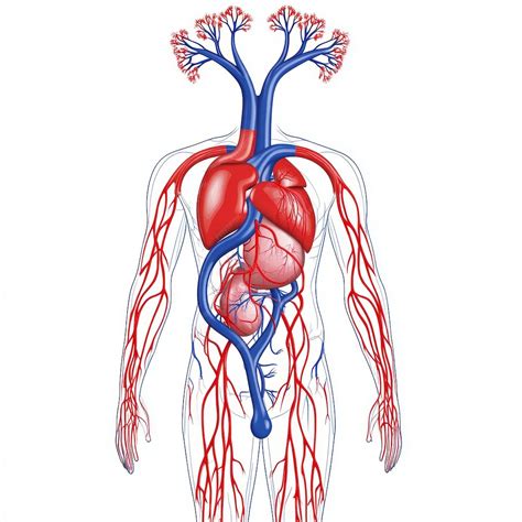 Diagrama esquemático del sistema cardiovascular humano