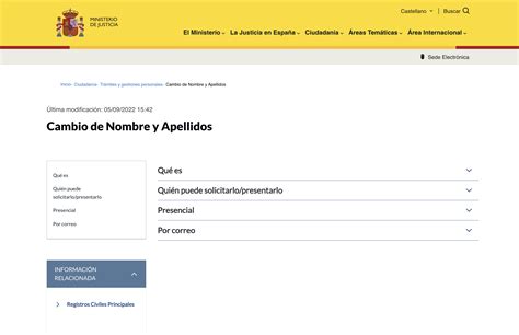 Lista de documentos y entidades que requieren actualización tras un cambio de nombre o apellido