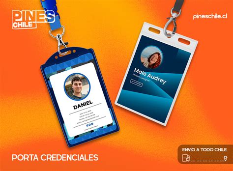 Ejemplo de porta credenciales personalizados con logos de empresa