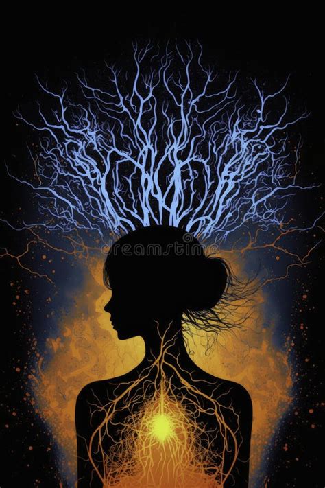 Ilustración de una persona meditando, con elementos que simbolizan la conexión mente-cuerpo-espíritu.