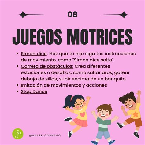 Infografía con los pasos y beneficios de los juegos motrices sensibilizadores.