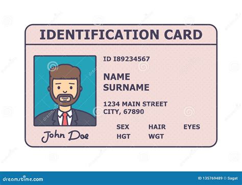 Ilustración de una tarjeta de identificación con el texto 
