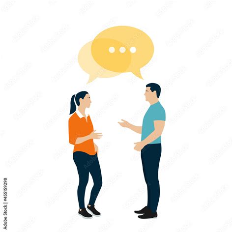 Ilustración mostrando dos personas conversando, una de ellas mayor, con énfasis en el contacto visual y la claridad en la expresión.