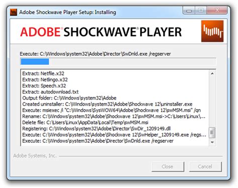Esquema comparativo de Shockwave Player y Flash Player