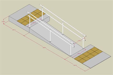Esquema comparativo entre rampas fijas instaladas en obra y rampas portátiles plegables