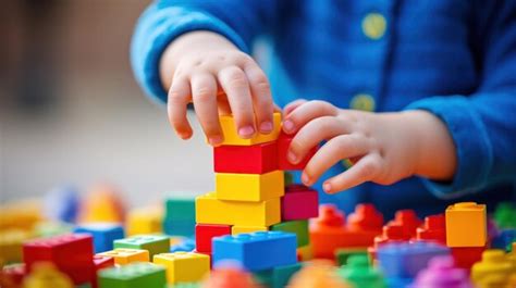 Manos de un niño manipulando piezas grandes de puzzle
