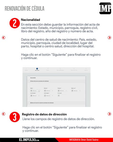 Infografía: Pasos para solicitar o renovar la cédula de identidad