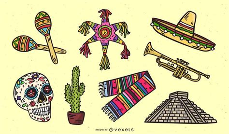 Diseño patriótico con elementos culturales mexicanos