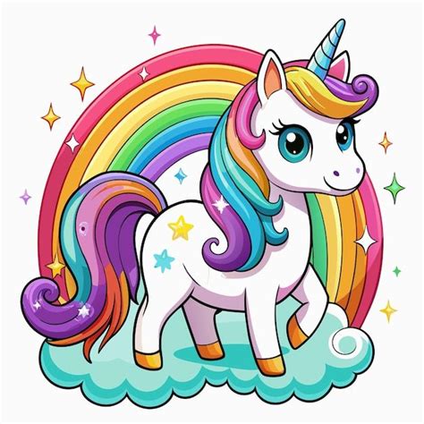 Diseño tierno con unicornios y elementos fantásticos