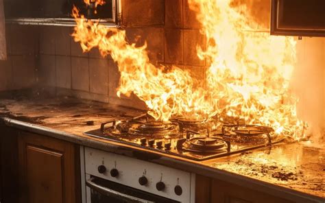 Sims apagando un incendio en una cocina