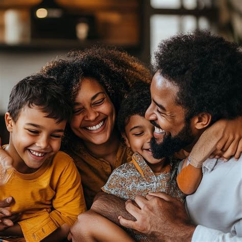 Fotografía de una familia reunida en un entorno difícil pero sonriendo, simbolizando la resiliencia y el gozo