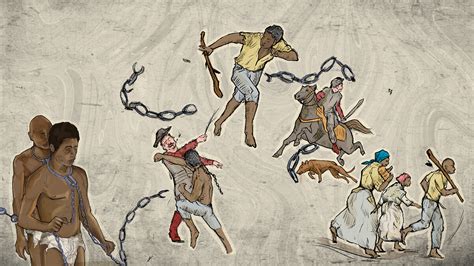 Ilustración de un cimarron, esclavo fugitivo, en el Caribe