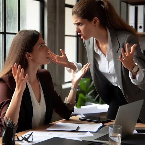 Fotografía de una mujer en una oficina discutiendo un punto importante