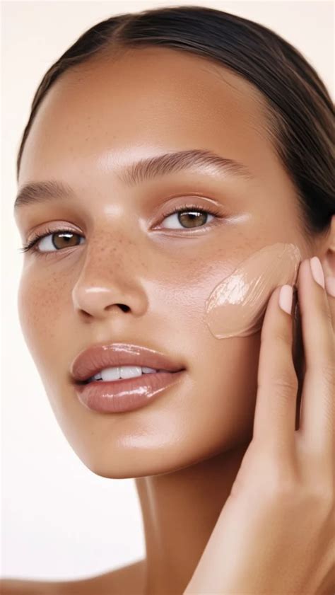 Aplicación de base de maquillaje líquida con acabado natural