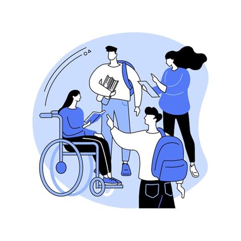 Ilustración de jóvenes con discapacidad intelectual tomando decisiones en un entorno inclusivo