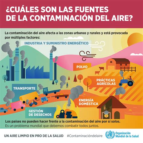 Infografía sobre los tipos de contaminantes del aire