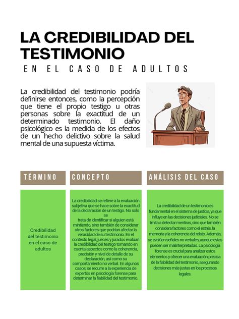 Esquema del proceso de evaluación de la credibilidad del testimonio