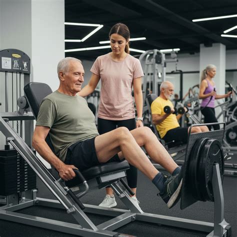 Entrenamiento de resistencia de alta intensidad para adulto mayor en máquina, esencial para revertir la sarcopenia