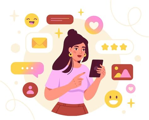 Ilustración de estadísticas de redes sociales y comentarios