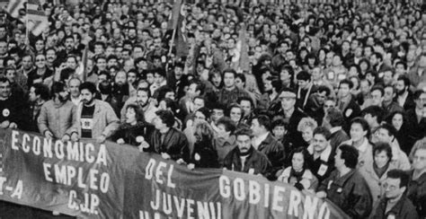 Fotografía histórica de líderes sindicales chilenos durante la dictadura