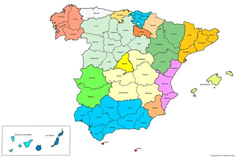 Mapa de España con los puntos donde se han detectado casos de explotación de menores tutelados (Madrid, Mallorca, Canarias, Valencia)