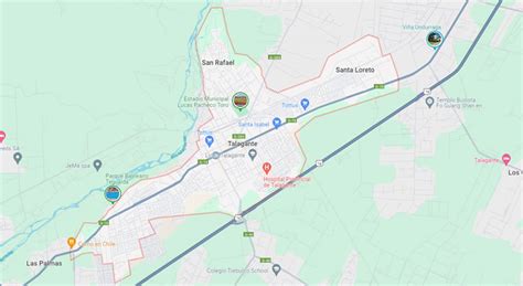 Mapa de ubicación de una oficina de AFP en Talagante