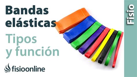 Fotografía de diferentes tipos de bandas elásticas y sus colores