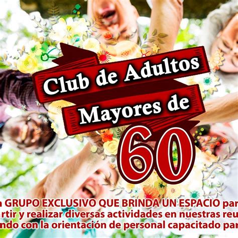 Tabla con información de un club de adultos mayores