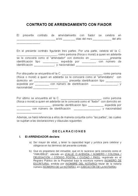 Esquema sobre el rol del fiador en un contrato o crédito